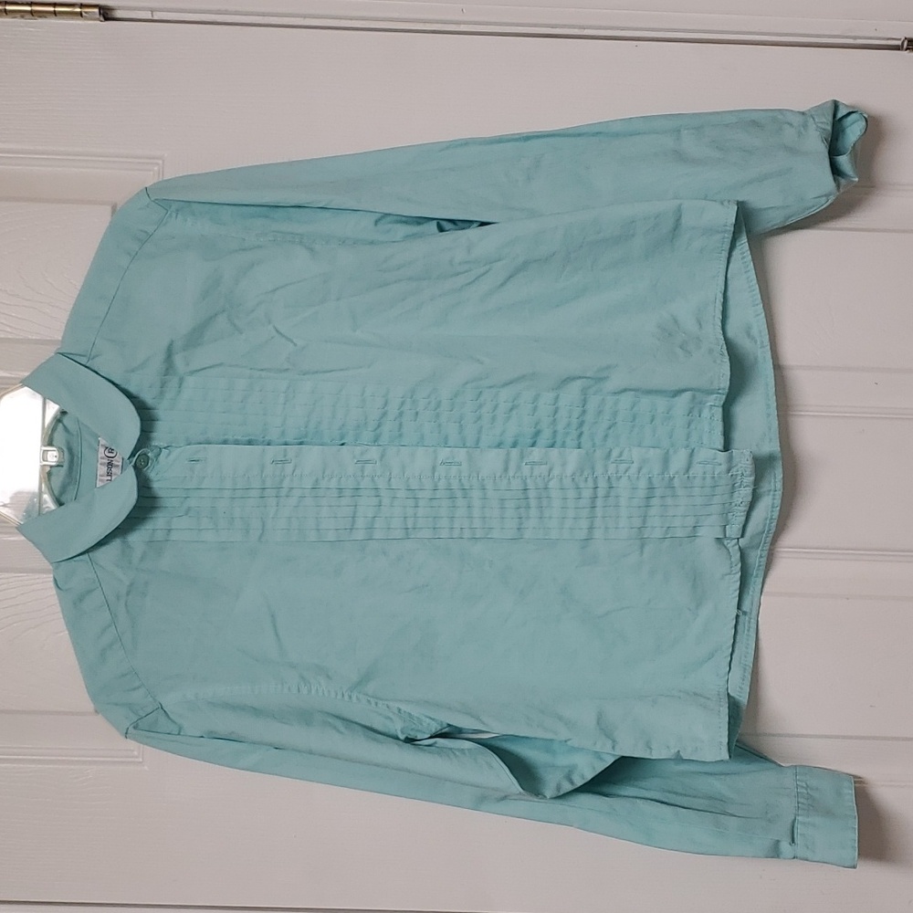 Allison Craig girl's size 10 teal colored long sleeved shirt